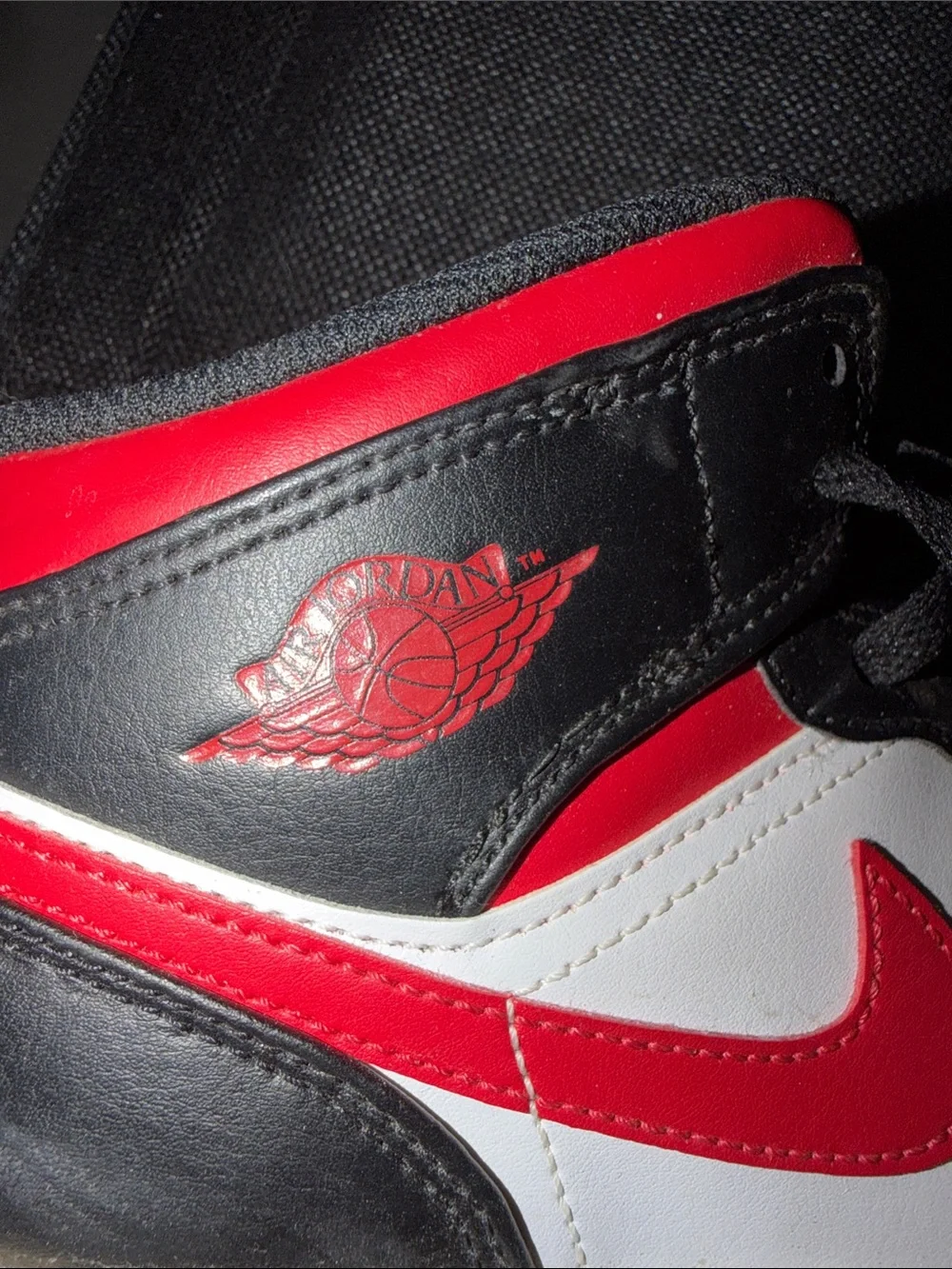Nike Kids Red, Black & White High-Top Sneakers